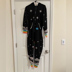 Tipsy Elves Night Mare unicorn unisex onesie XS black